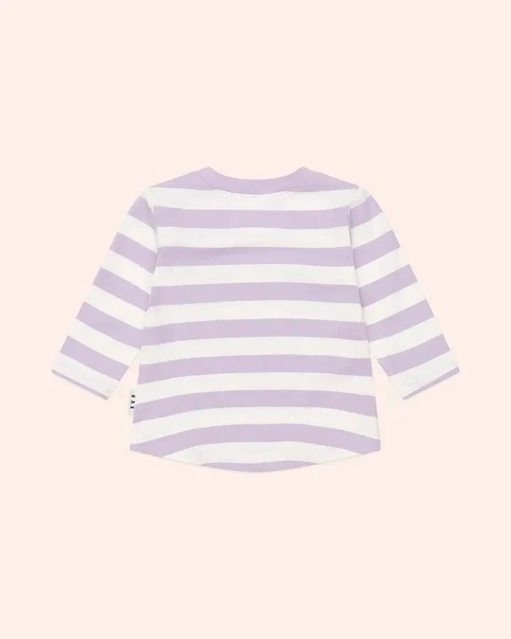 Huxbaby T-shirt Jellybeanzkids Huxbaby Collage Orchid Stripe Top