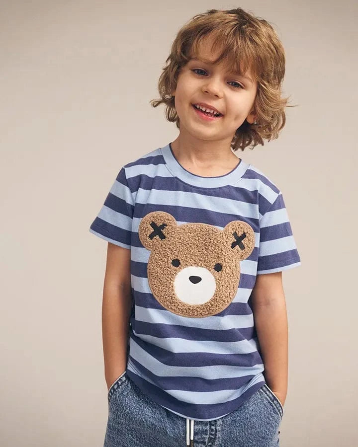 Huxbaby T-shirt Jellybeanzkids Huxbaby Furry Striped Bear T-shirt