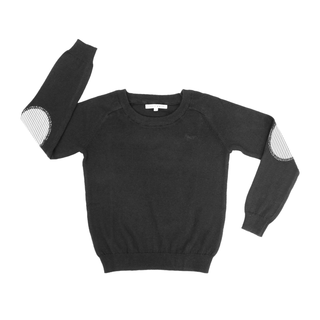 Little Parni Boys Knit Sweater- Black