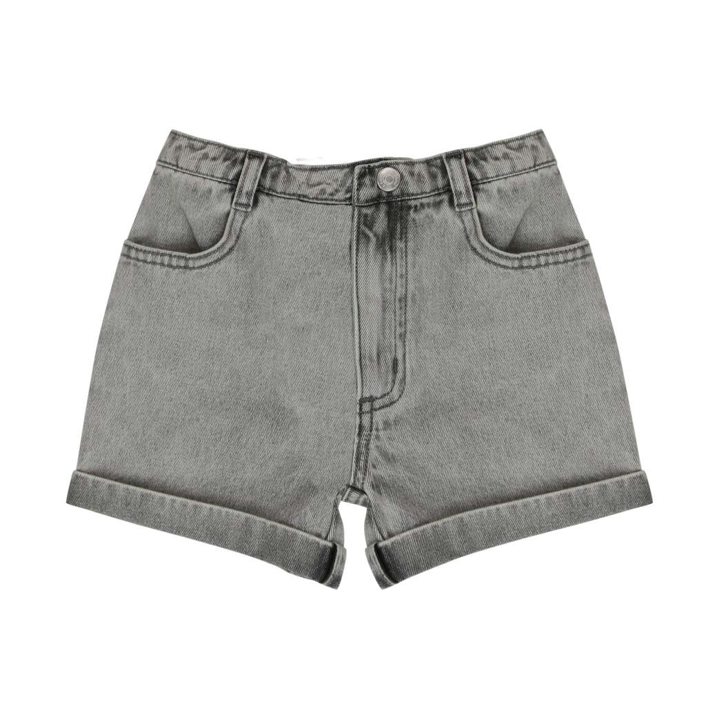 Little Parni Denim Boys Shorts- Grey Denim