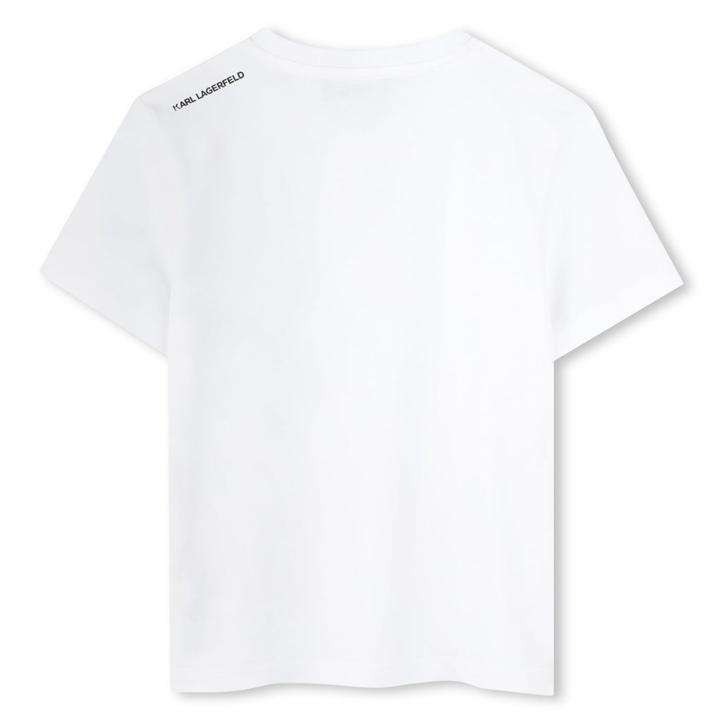 Karl Lagerfeld T-shirt Jellybeanzkids Karl Lagerfeld Boys Short Sleeve Pocket T-shirt- Graphite