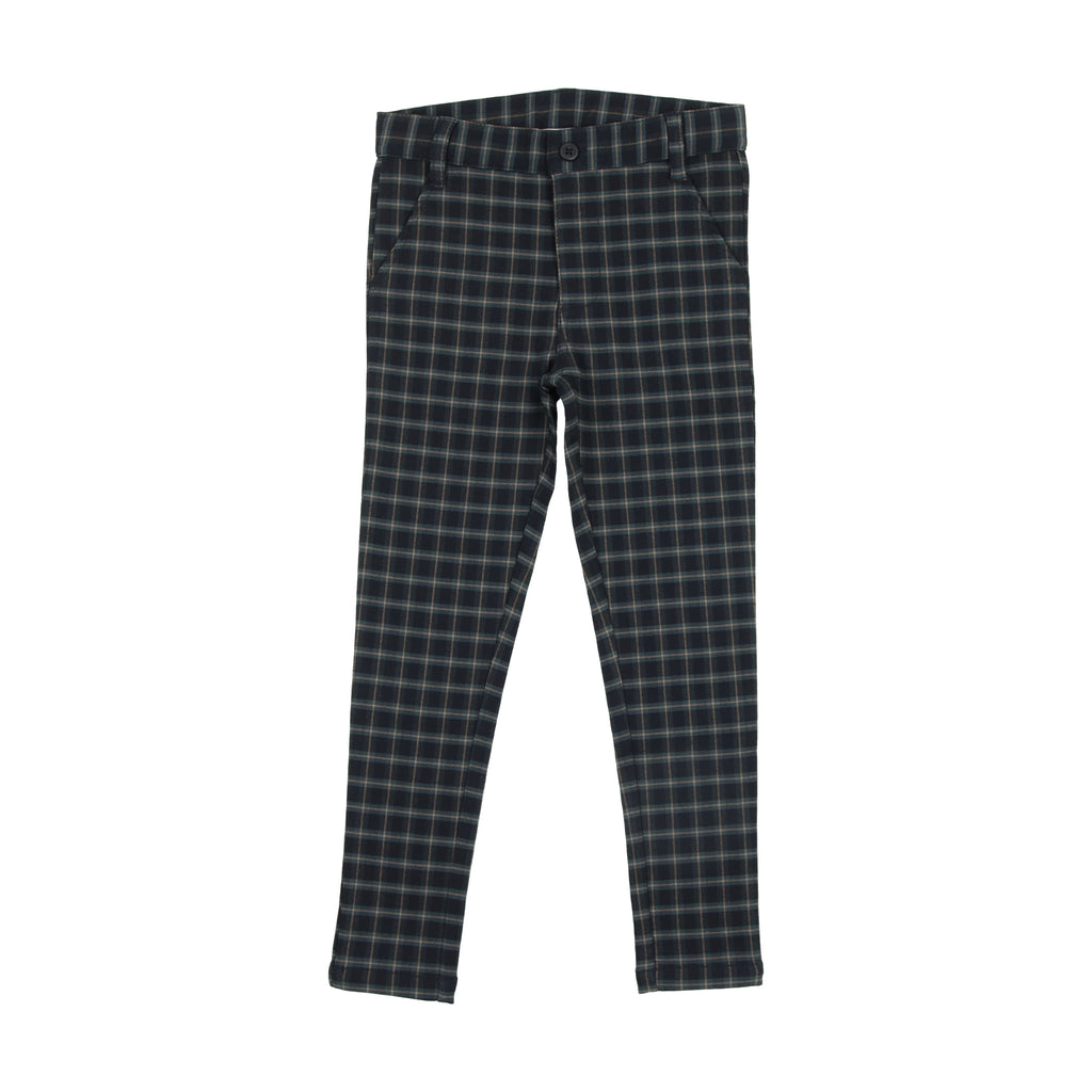 Kin+ Kin Plaid Pants- Navy