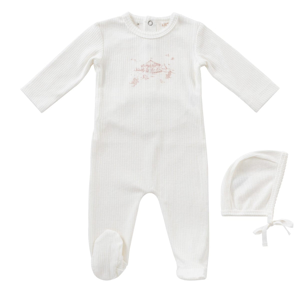 Kipp Footie Jellybeanzkids Kipp Carousel Layette Set- Pink