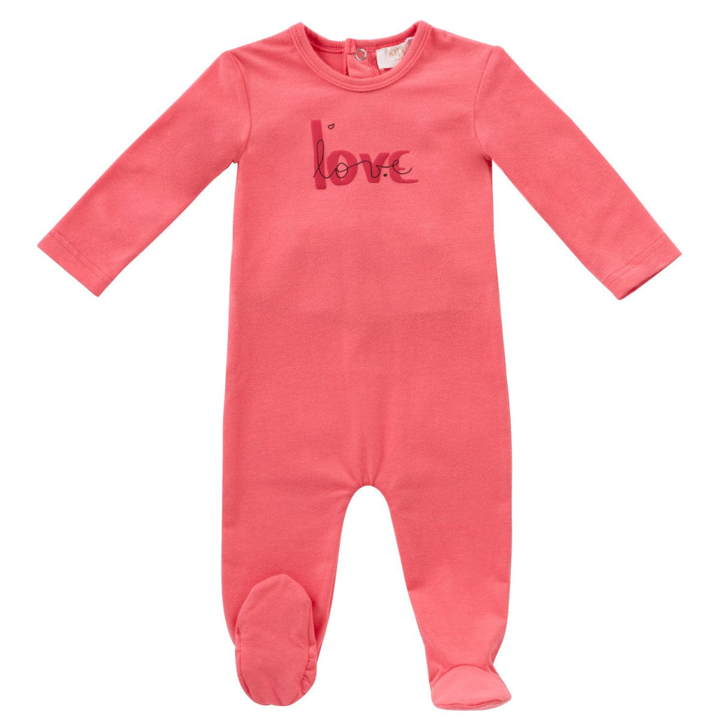 Kipp Footie Jellybeanzkids Kipp Love Romper- Pink