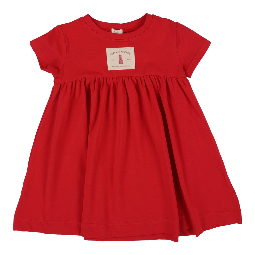 Lil Legs Dress Jellybeanzkids Lil Legs Patch Dress-Red