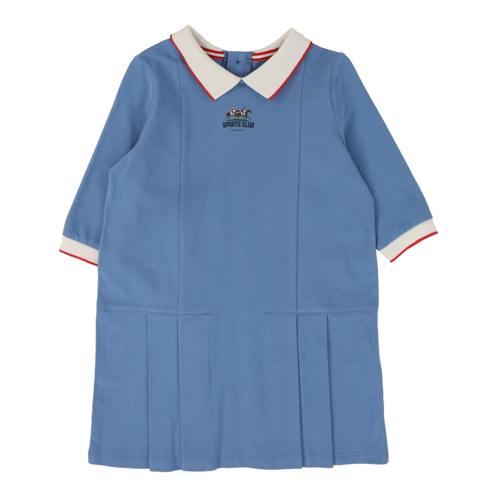 Lil Legs Dress Jellybeanzkids Lil Legs Pique Dress Long Sleeve- Light Blue