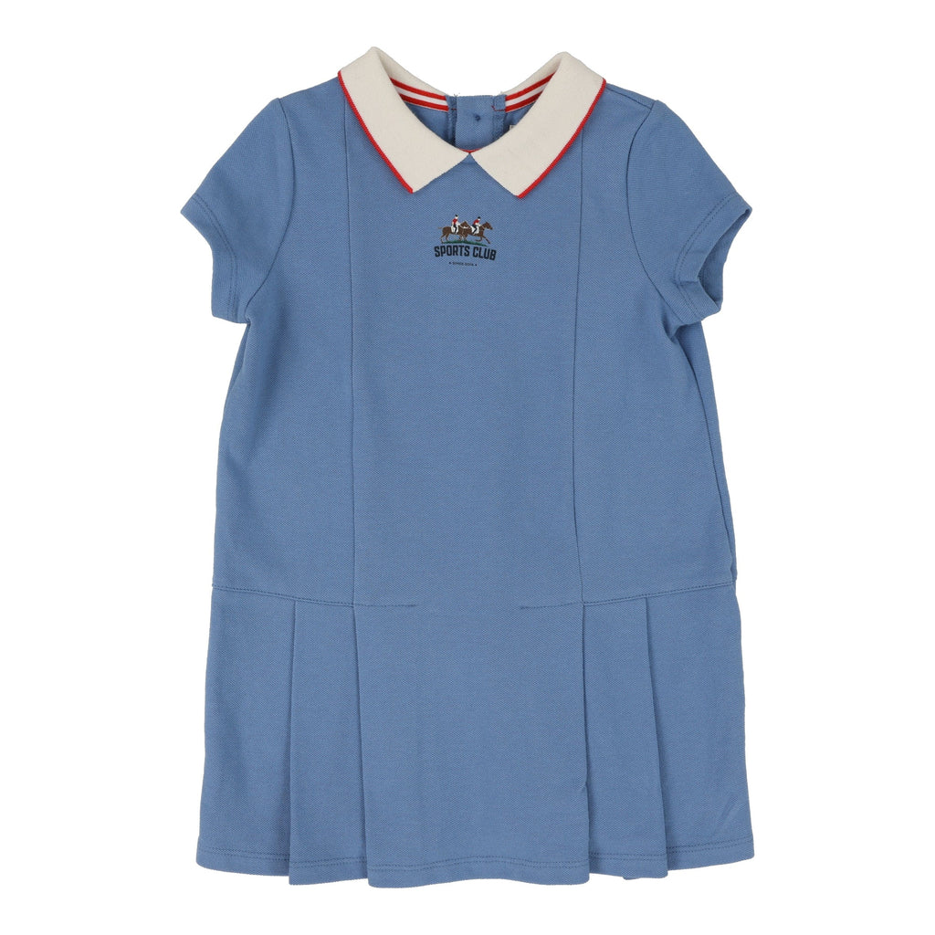 Lil Legs Dress Jellybeanzkids Lil Legs Pique Dress Short Sleeve- Light Blue