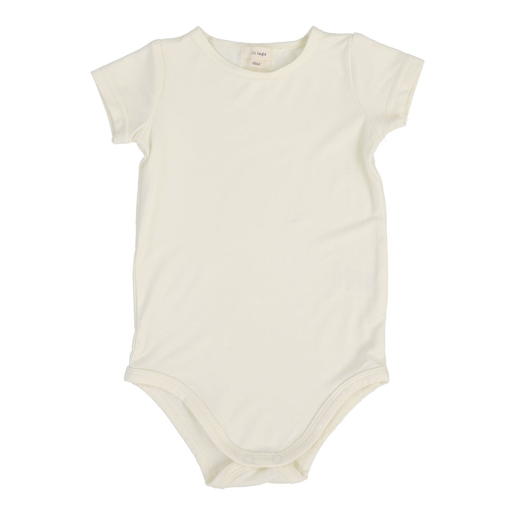 Lil Legs onesie Jellybeanzkids Lil Legs Bamboo Short Sleeve Onesie-Cream