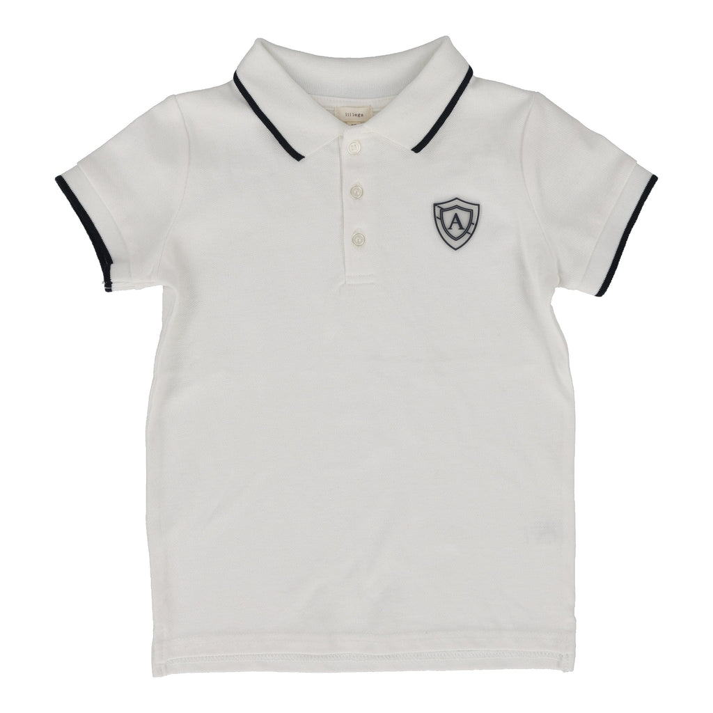 Lil Legs Polo Jellybeanzkids Lil Legs Logo Polo-White