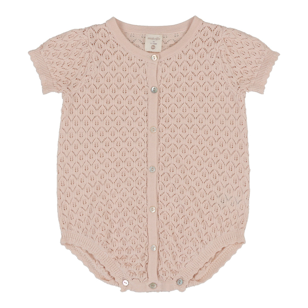 Lil Legs Romper Jellybeanzkids Lil Legs Knit Girls Romper-Pearl Pink