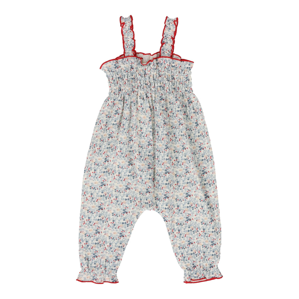 Lil Legs Romper Jellybeanzkids Lil Legs Long Bubble Romper-Floral