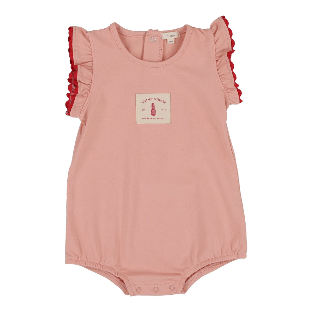 Lil Legs Romper Jellybeanzkids Lil Legs Ruffle Romper - Coral