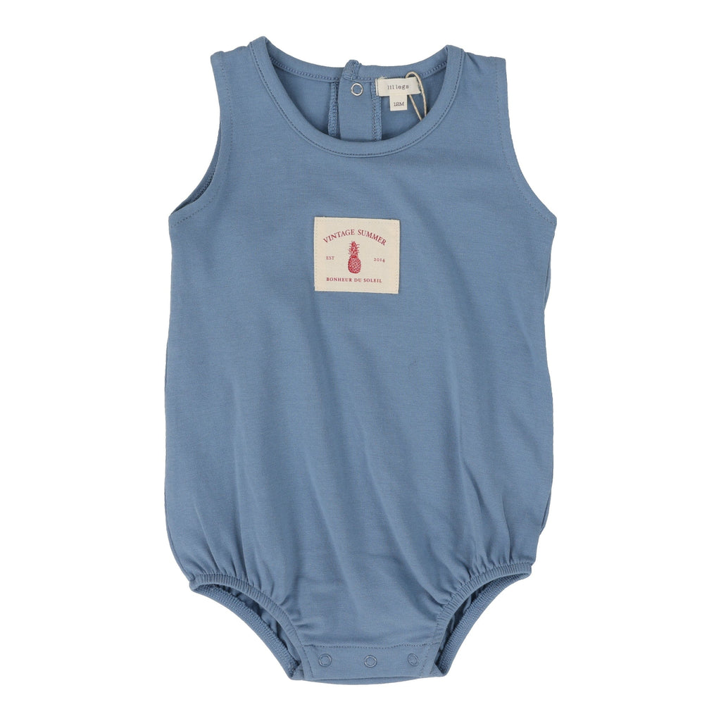 Lil Legs Romper Jellybeanzkids Lil Legs Snap Romper-Blue