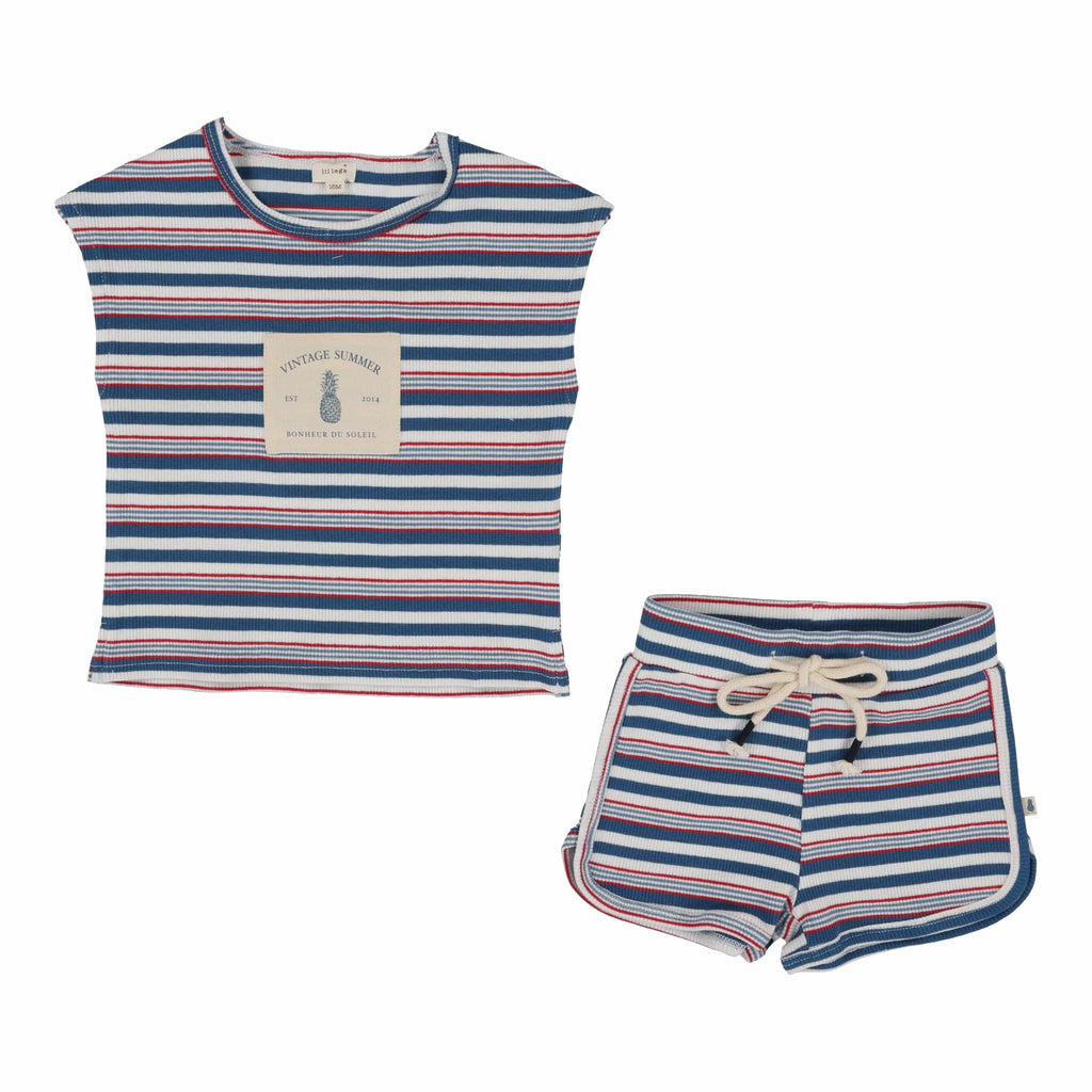 Lil Legs set Jellybeanzkids Lil Legs Toddler Set-Multistripe