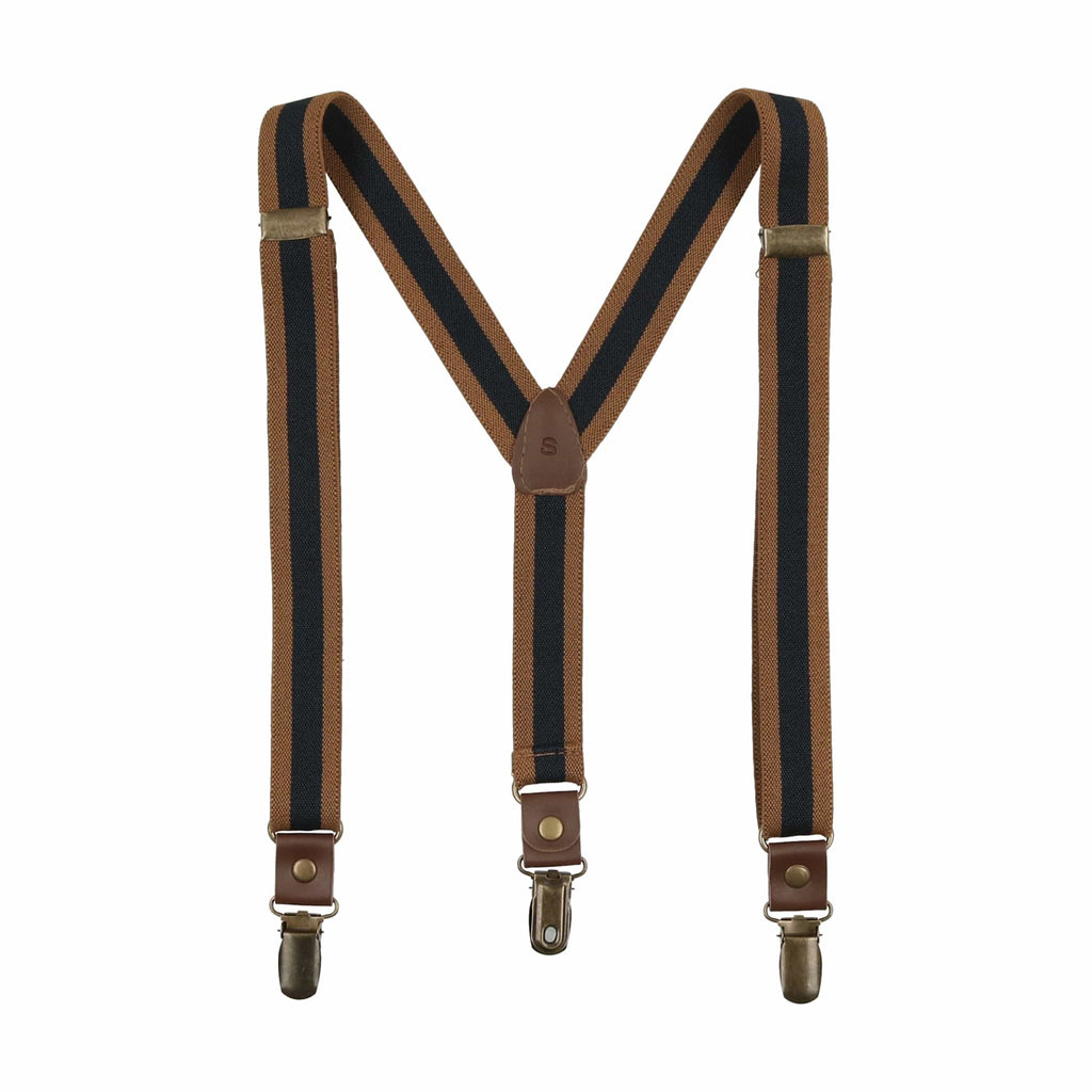 Lil Legs Suspenders Jellybeanzkids Lil Legs Suspenders- Navy/Camel OS