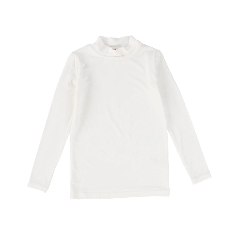 Lil Legs T-shirt Jellybeanzkids Lil Legs Bamboo Mock Neck- Winter White