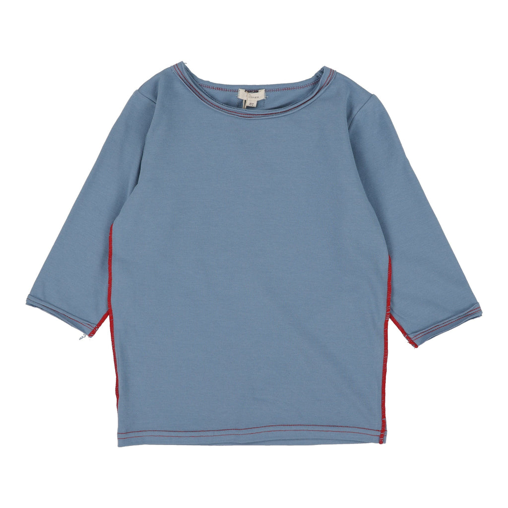 Lil Legs T-shirt Jellybeanzkids Lil Legs Basic Girls Tee Three Quater Sleeves- Blue