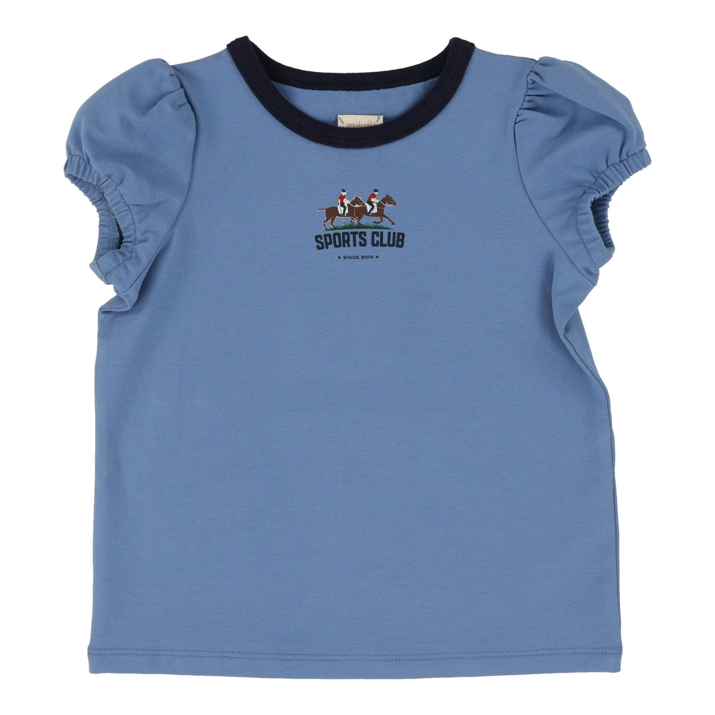 Lil Legs T-shirt Jellybeanzkids Lil Legs Girls Short Sleeve Sports Tee - Light Blue