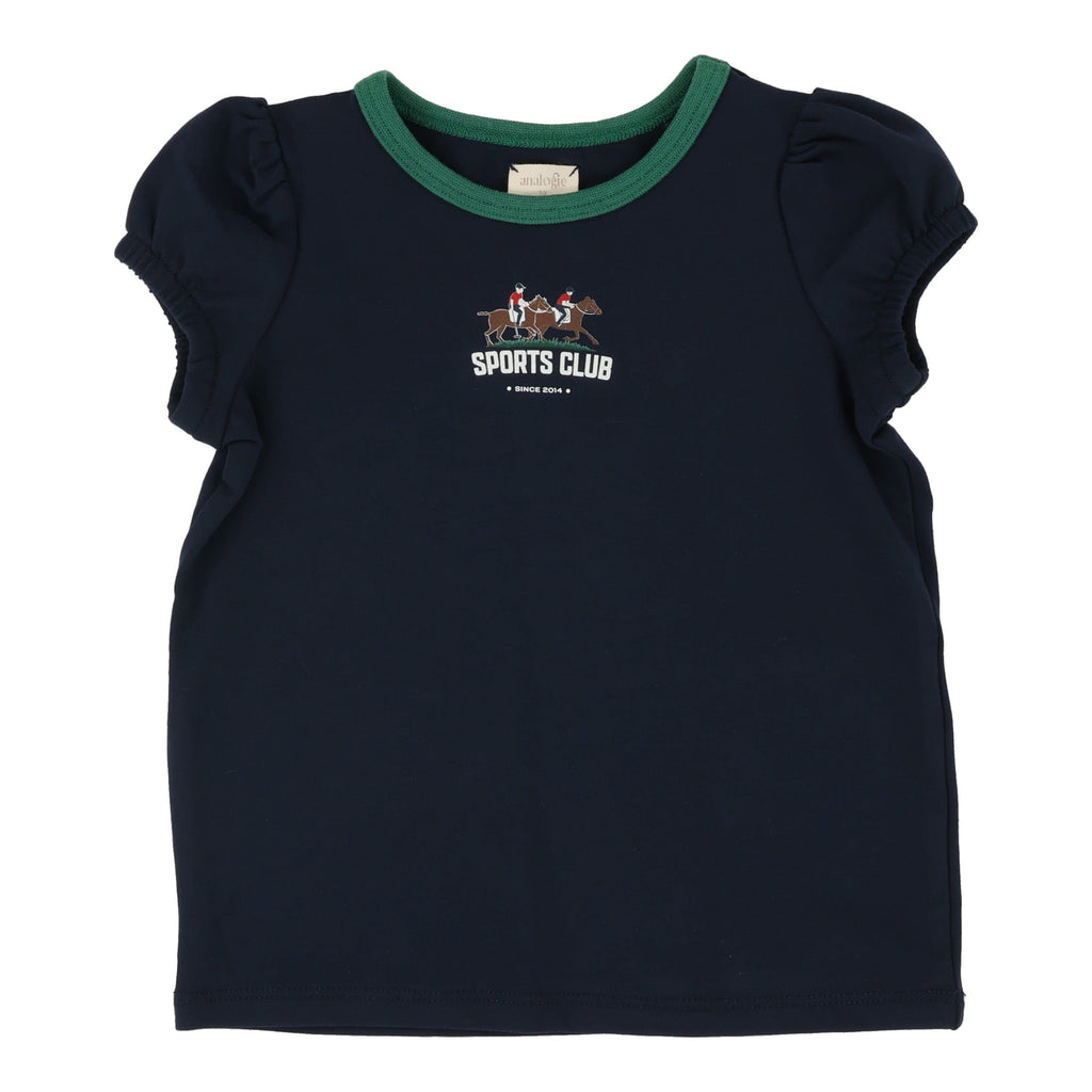 Lil Legs T-shirt Jellybeanzkids Lil Legs Girls Short Sleeve Sports Tee - Navy