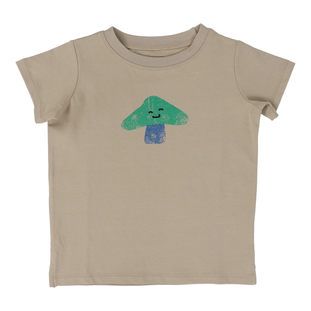 Lil Legs T-shirt Jellybeanzkids Lil Legs Mushroon Short Sleeve T-shirt-Taupe