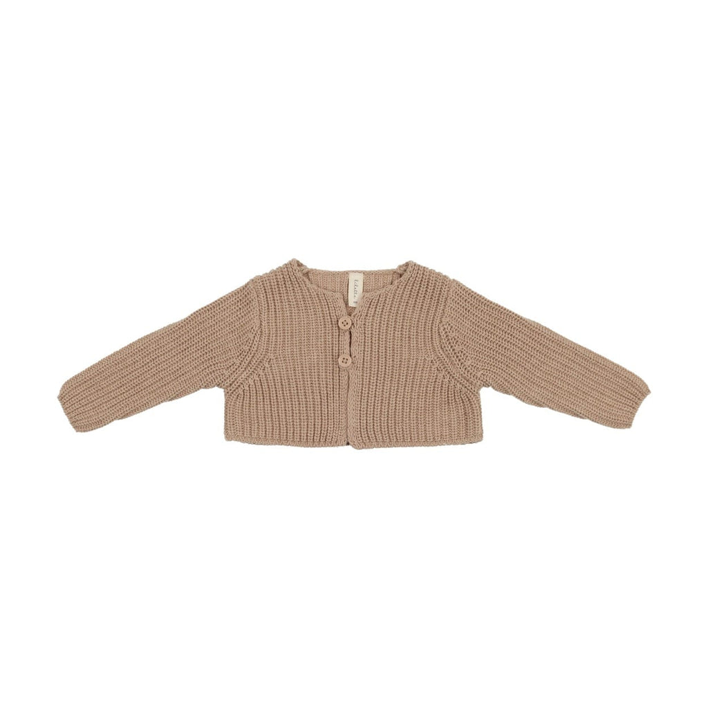 Lilette by Lil Legs Cardigan Jellybeanzkids Lilette Chunky Knit Shrug- Taupe