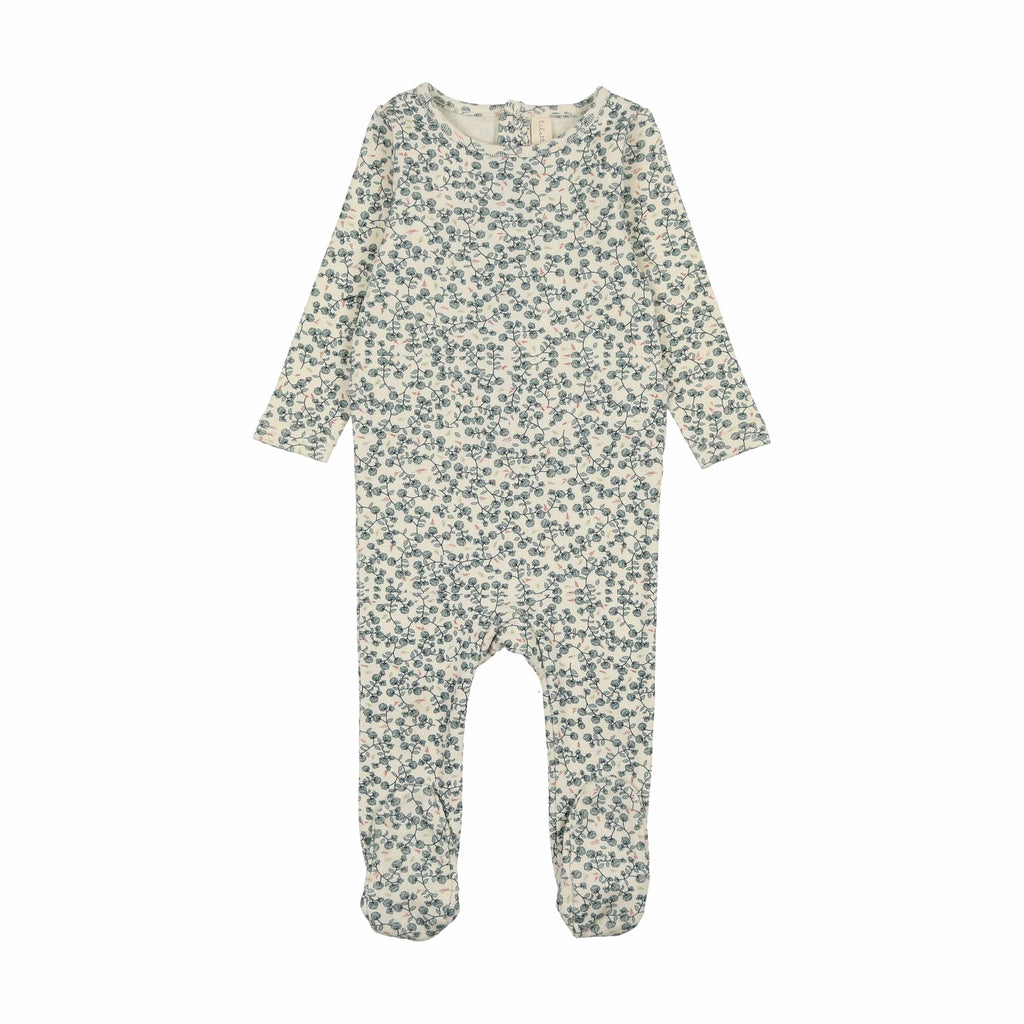 Lilette by Lil Legs Footie Jellybeanzkids Lilette All Over Floral Footie- Slate