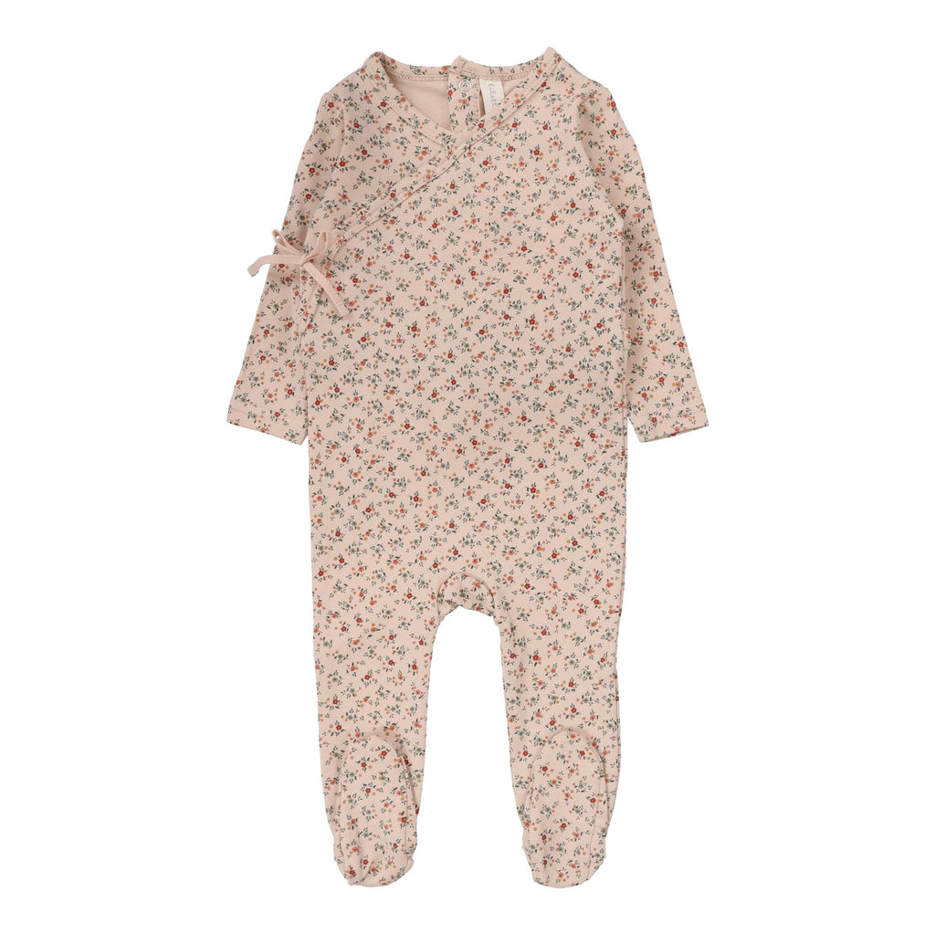 Lilette by Lil Legs Footie Jellybeanzkids Lilette Bouquet Floral Footie- Rose/ Floral