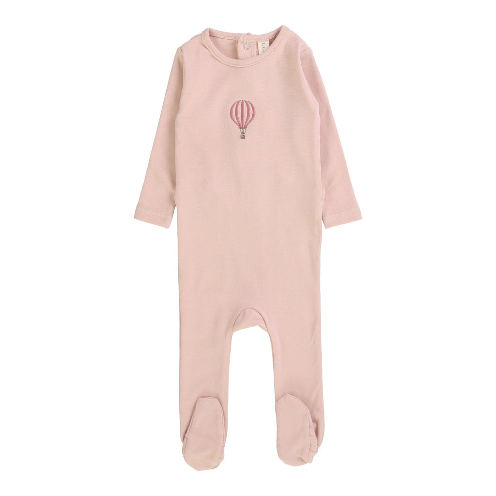 Lilette by Lil Legs Footie Jellybeanzkids Lilette Single Hot Air Balloon Footie- Peach