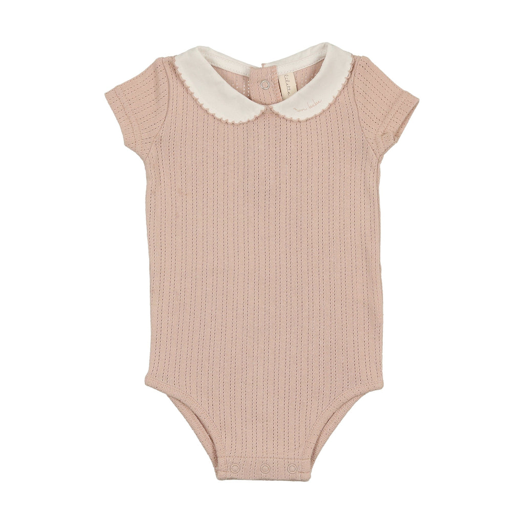 Lilette by Lil Legs onesie Jellybeanzkids Lilette Edged Collar Onesie-Blush