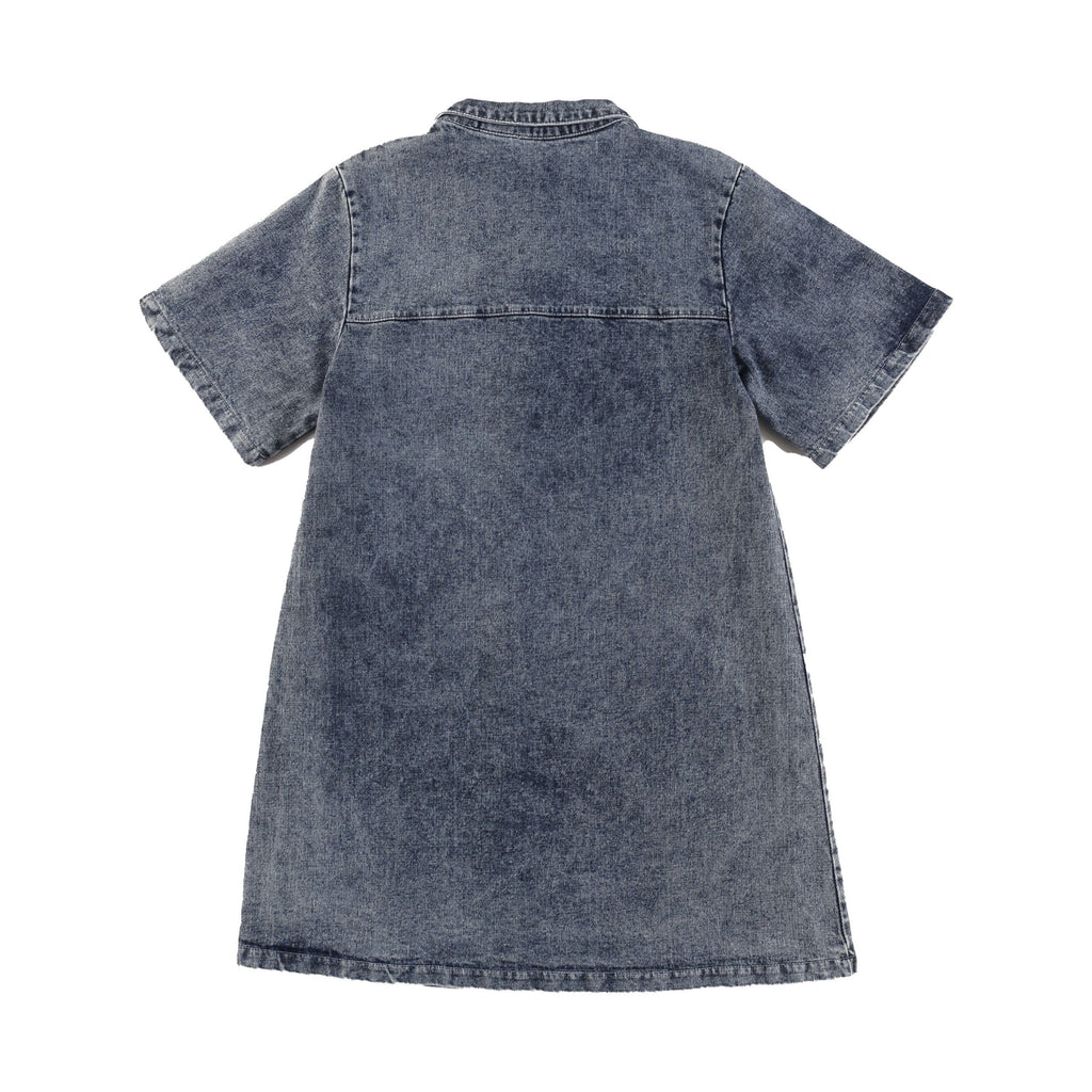 Loud dress Jellybeanzkids Loud Front Pocket Dress-Mid Blue Stone Wash