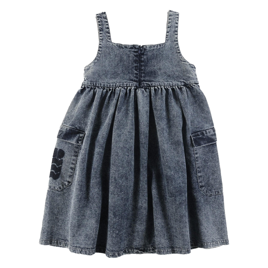 Loud dress Jellybeanzkids Loud Summer Dress-Mid Blue Stone wash