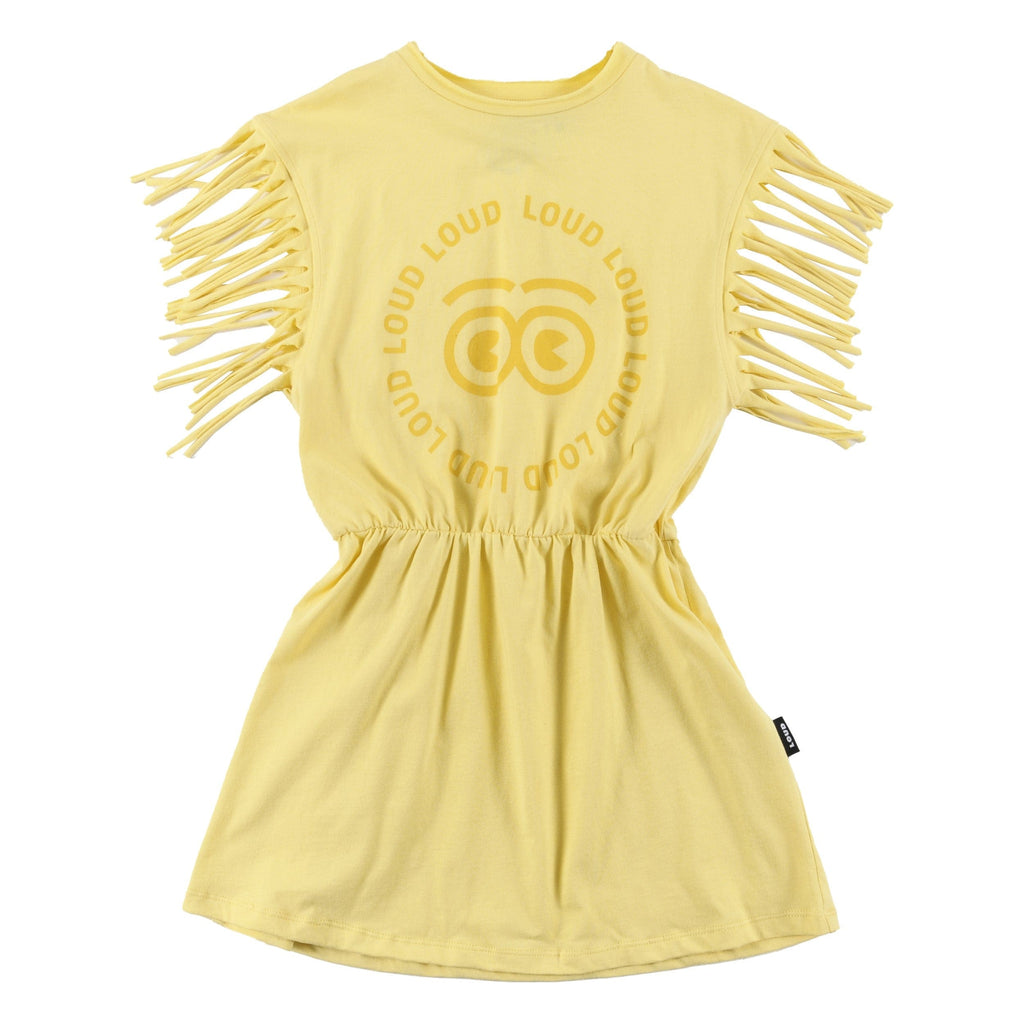 Loud dress Jellybeanzkids Loud T-Shirt Fringed Dress-Yellow