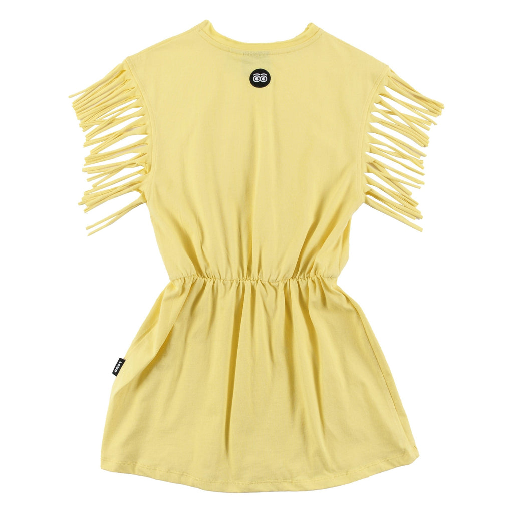 Loud dress Jellybeanzkids Loud T-Shirt Fringed Dress-Yellow