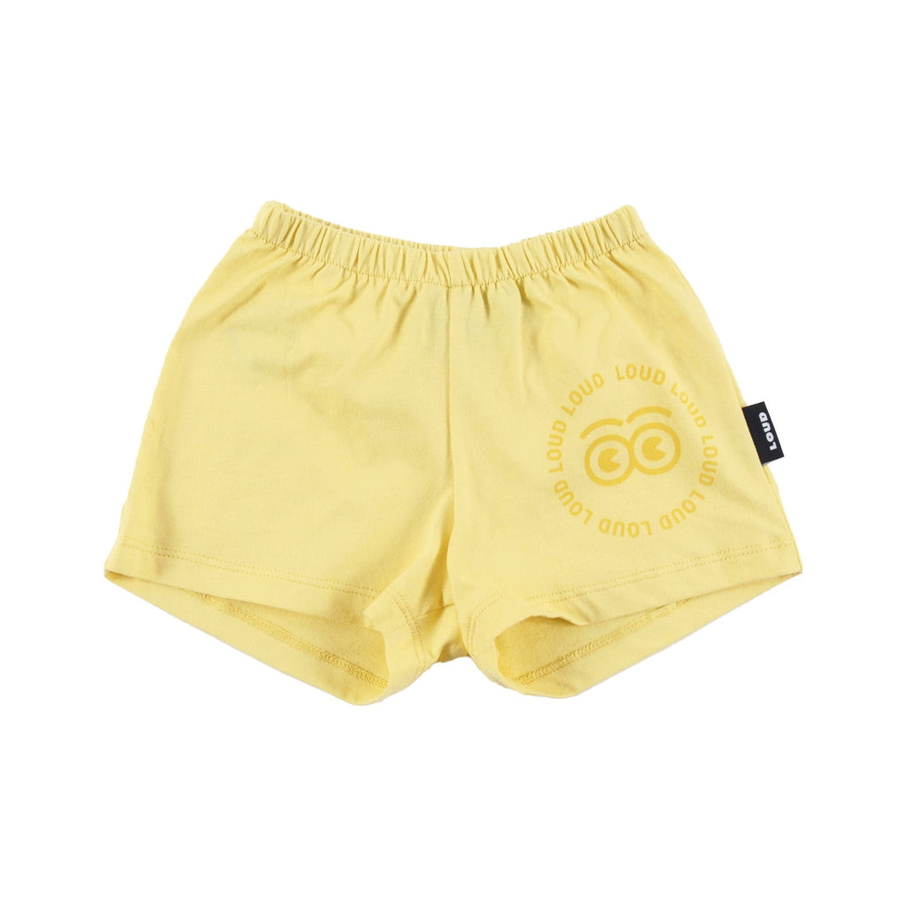 Loud Shorts Jellybeanzkids Loud Baby Shorts-Yellow