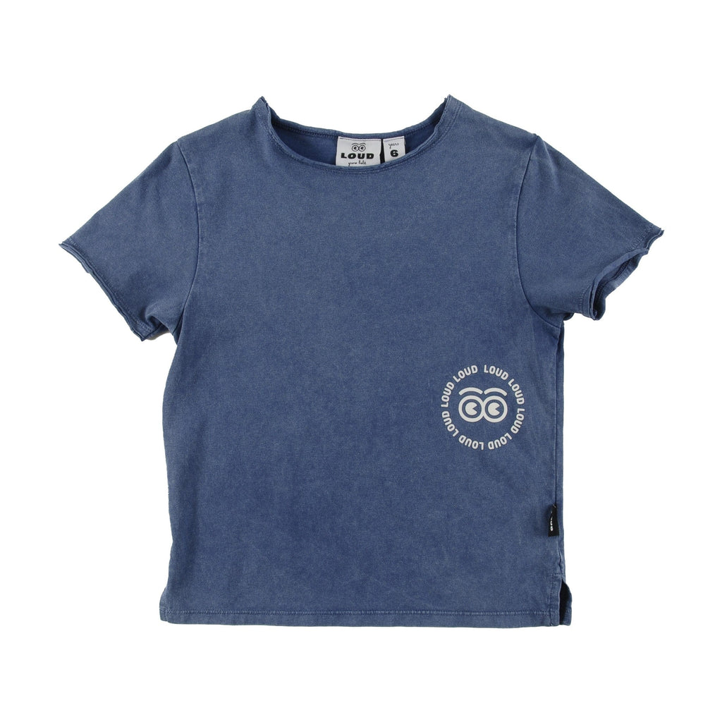 Loud T-shirt Jellybeanzkids Loud Relaxed Fit T-Shirt-Navy Marble Dye