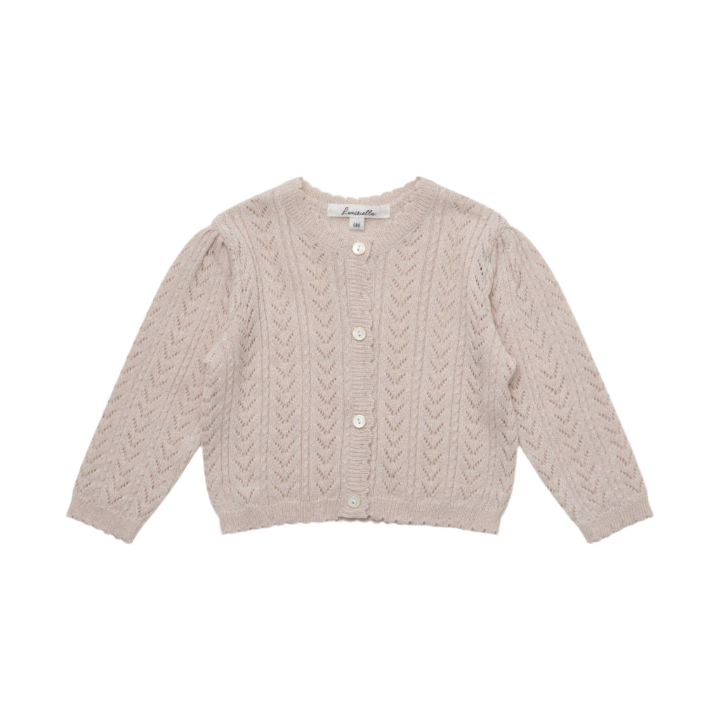 Louisiella Cardigan Jellybeanzkids Louisiella Baby Kelsea Cardigan - Light Pink