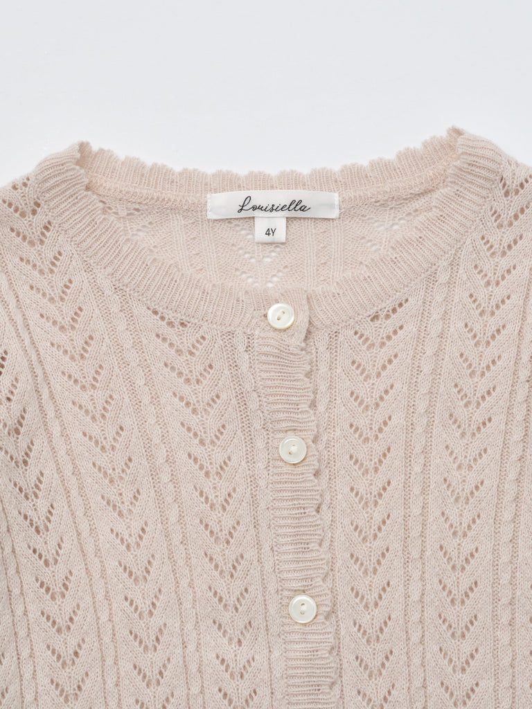 Louisiella Cardigan Jellybeanzkids Louisiella Kelsea Cardigan - Light Pink