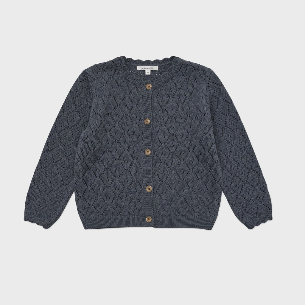 Louisiella Cardigan Jellybeanzkids Louisiella Perry Knit Cardigan- Navy