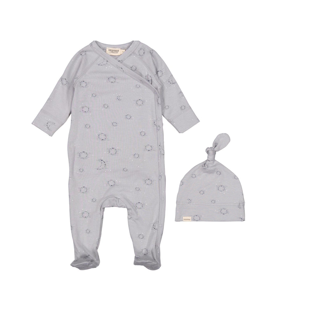 MarMar Copenhagen Footie Jellybeanzkids Marmar Modal Smooth Print With Beanie-Moon