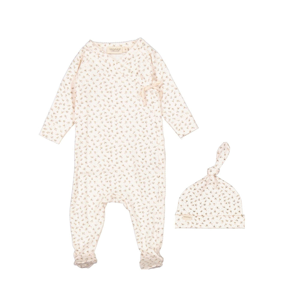 MarMar Copenhagen Footie Jellybeanzkids Marmar Modal Smooth Print With Beanie-Petite Fleurs