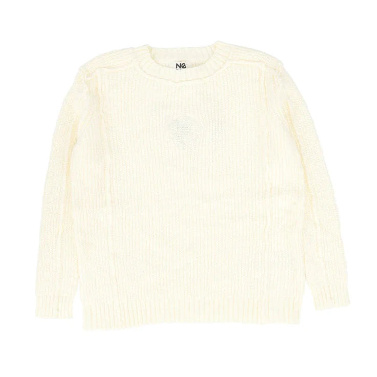 Noma Emblem Knit Sweater-Cream