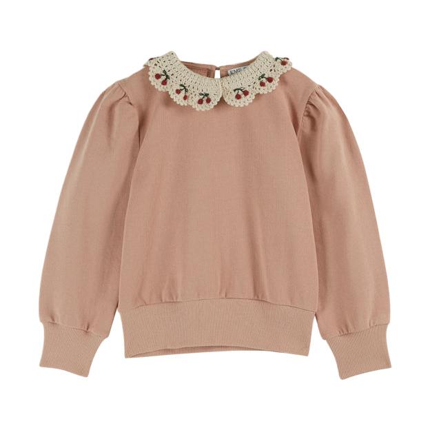 Emile Et Ida Crochet Collar Sweatshirt