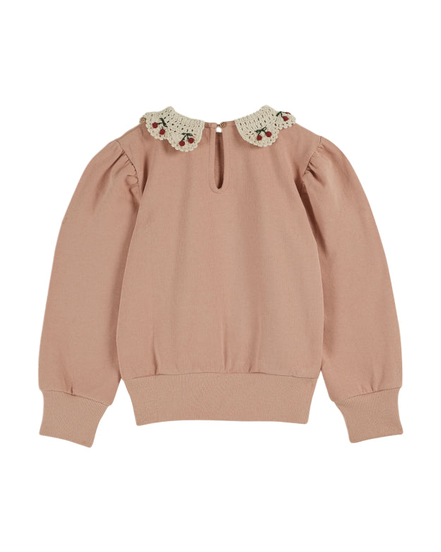 Emile Et Ida Crochet Collar Sweatshirt