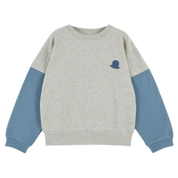 Emile Et Ida Colorblock Sweatshirt - Grey/Blue