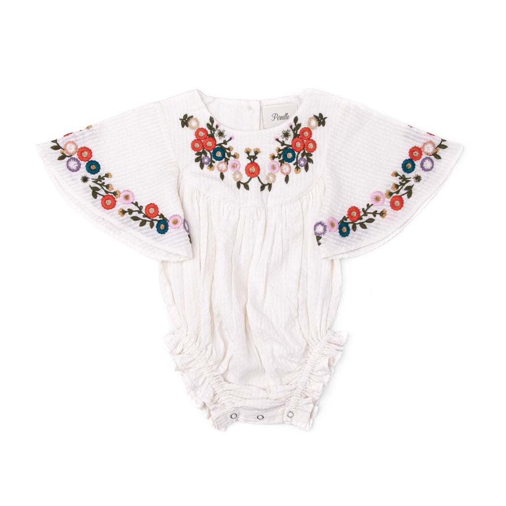 Pernille Romper Jellybeanzkids Pernille Embroidered Multicolored Floral Romper