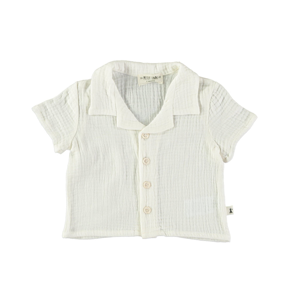 Petit Indi Shorts Jellybeanzkids Petit Indi Boys Shirt-White