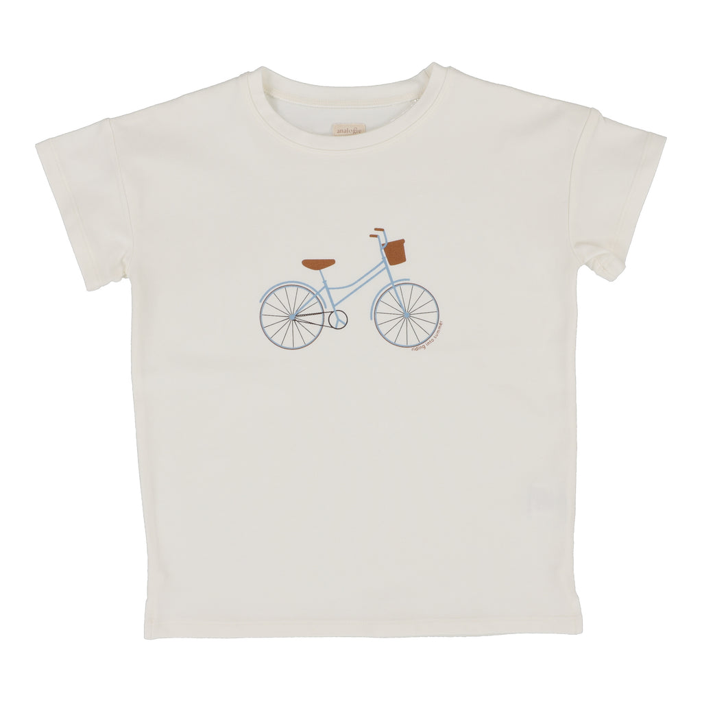 Lil Legs Boys Bike T-shirt-White