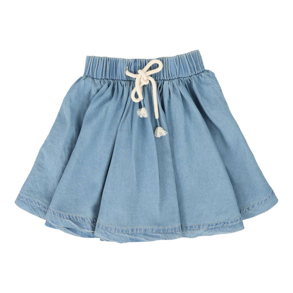 Lil Legs Circle Skirt-Denim Tencil