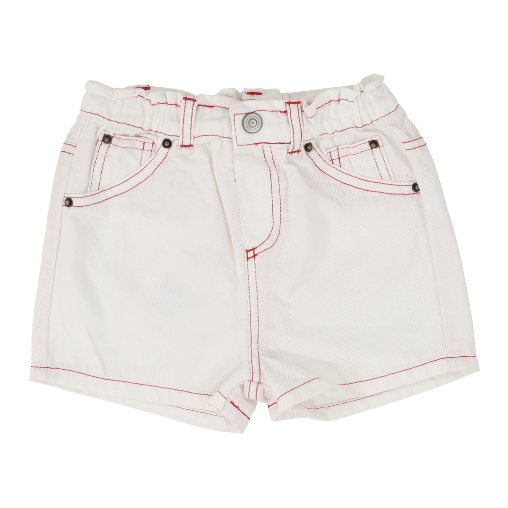 Lil Legs Girl Shorts - White Denim