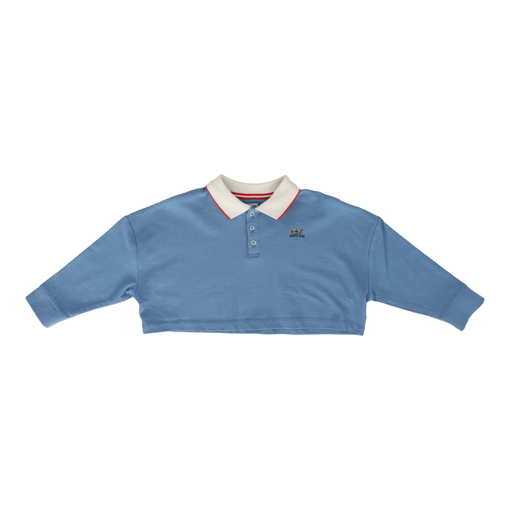 Lil Legs Girls Long sleeve Polo-Light Blue